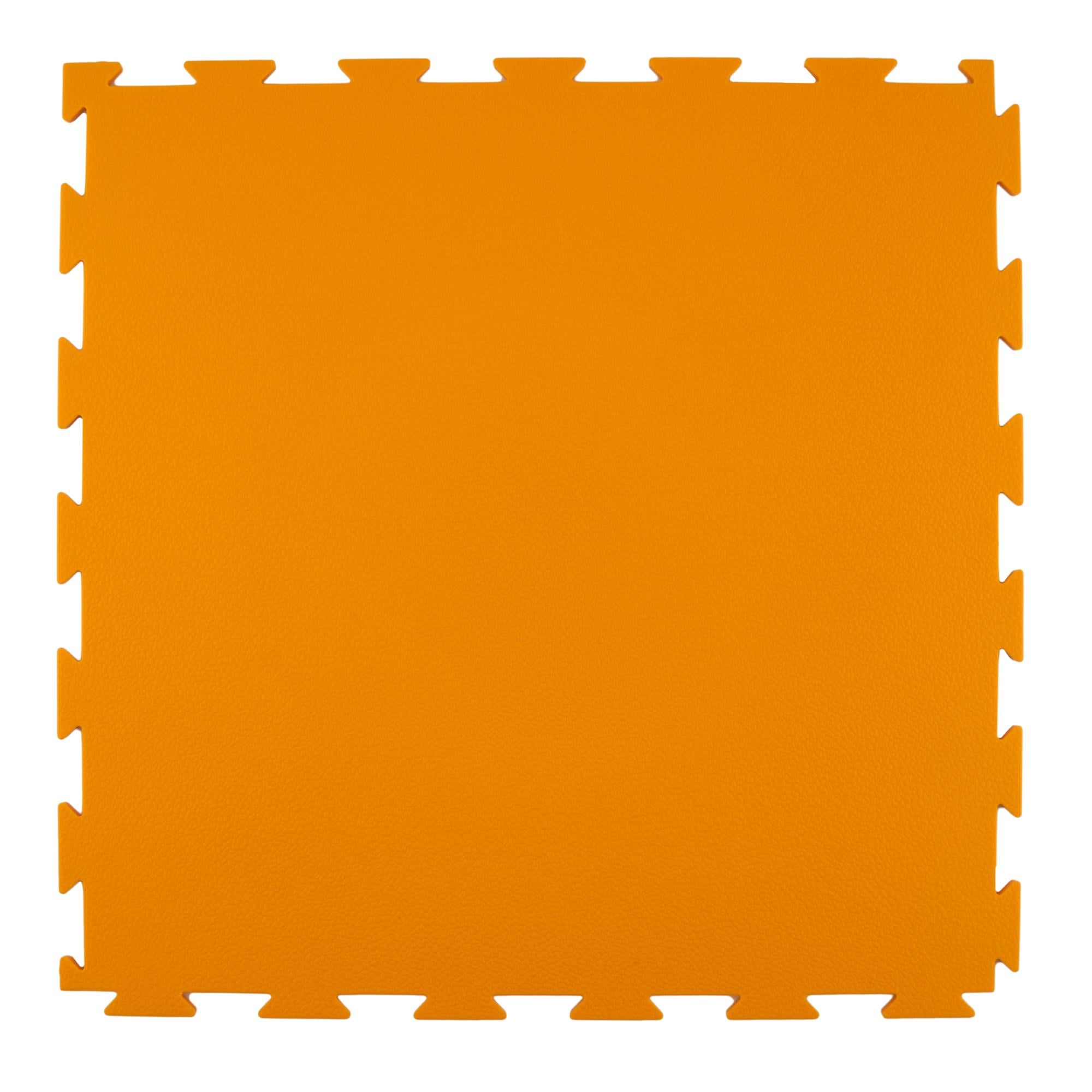 Модульное покрытие для пола ПВХ плитка Гладкая кожа 387х387х5 мм Желтый (шг-0005-1)