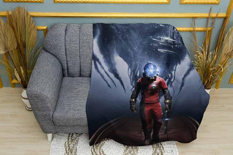 Плед Космос Prey Space плюш однослойный 150х210 см (112977-1)