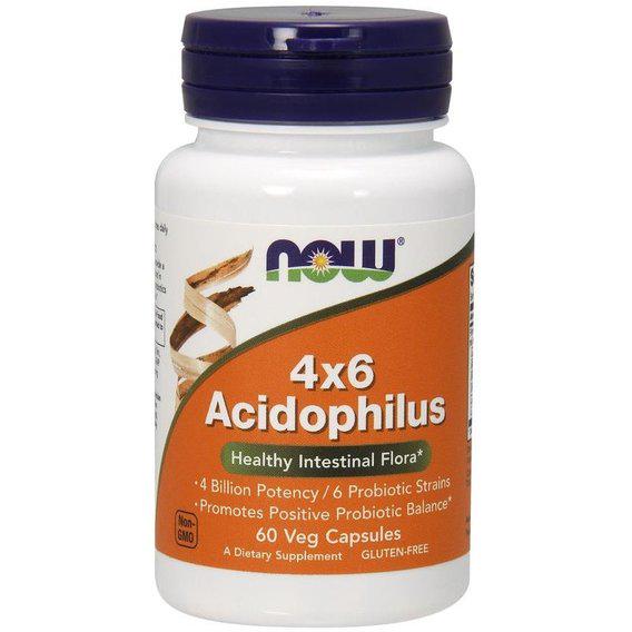 Пробиотик NOW Foods Acidophilus 4х6 60 Veg Caps