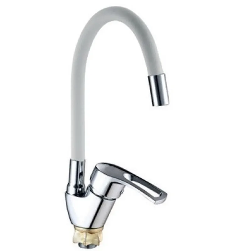 Смеситель для кухни MIXXUS YUB4-181 Reflector с белым силиконовым изливом White (MI6482)