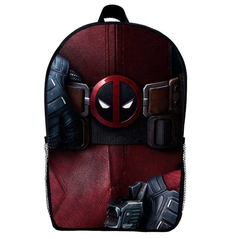 Школьный рюкзак с принтом Deadpool 012 39х27х14 см 14 л Черный (2399980118)