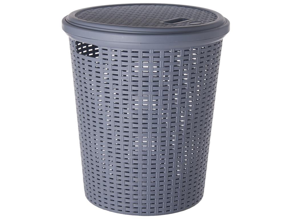 Корзина-плетенка с крышкой XXL 42х41,5х52,5 см Синий (MMS-30492XXL)
