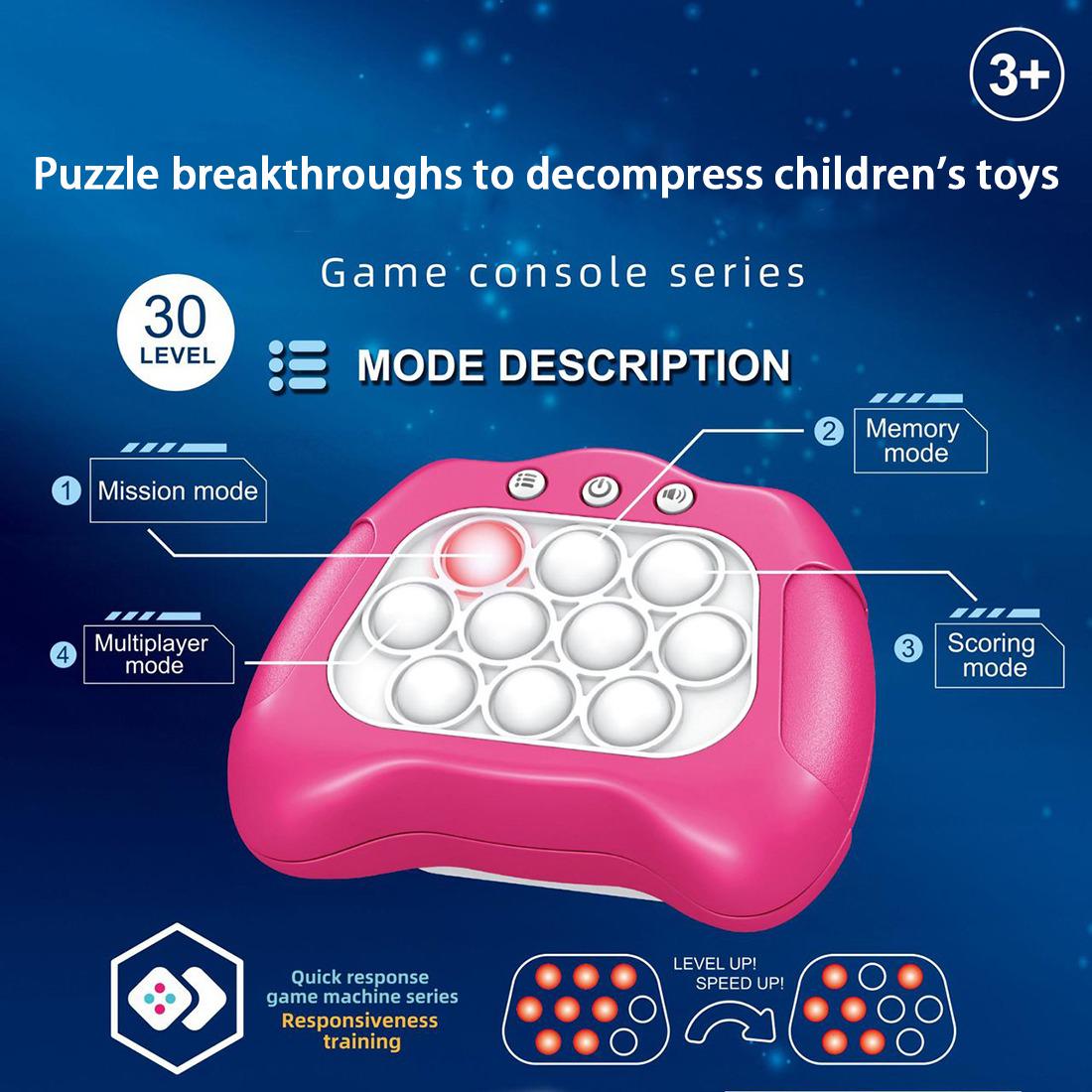 Интерактивная игрушка Quick Push Game Pop It Pink/White (13166385) - фото 3 Интерактивная игрушка Quick Push Game Pop It Pink/White (13166385) - фото 3