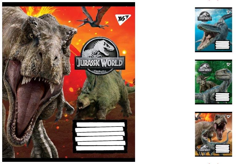 Зошити учнівські у лінійку YES Jurassic World. Genetic failure 12 арк. 25 шт. в уп. (MTT-131939)