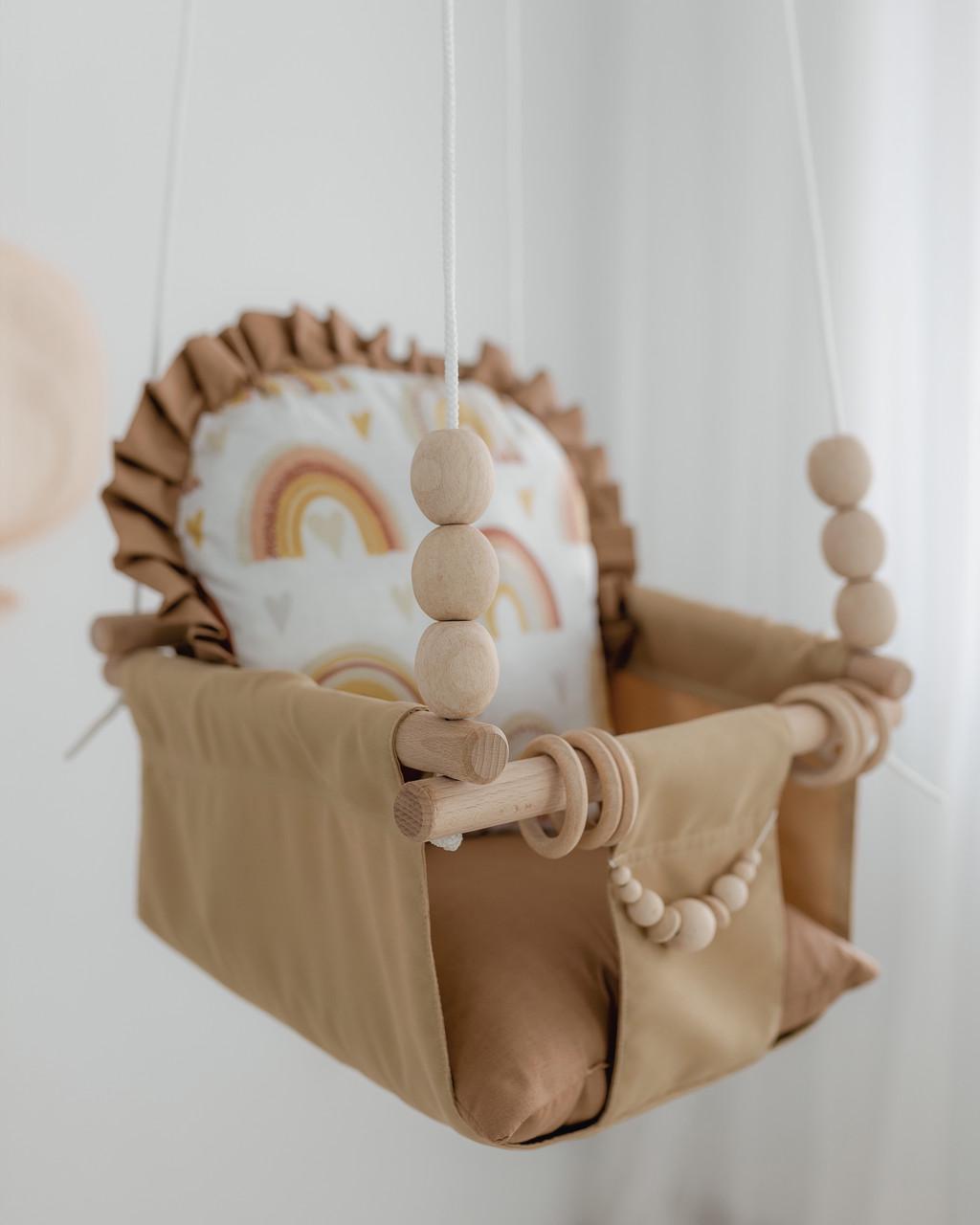 Вігвам для дітей Rainbow з матрацом і подушками з підвісною гойдалкою - фото 4 Вігвам для дітей Rainbow з матрацом і подушками з підвісною гойдалкою - фото 4