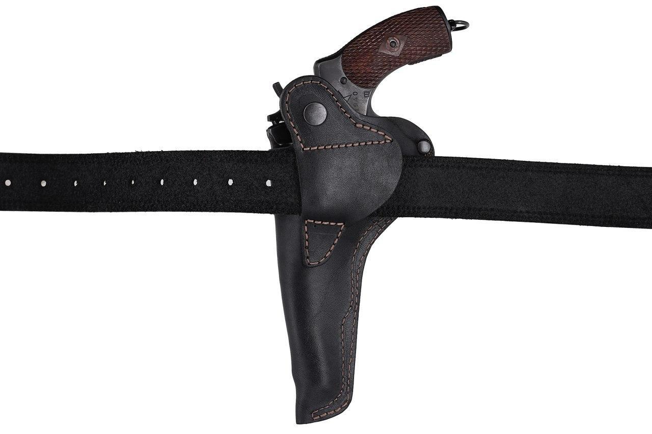 Кобура для Наган поясная не формованная кожаная со скобой Черный (13202) - фото 7 Кобура для Наган поясная не формованная кожаная со скобой Черный (13202) - фото 7