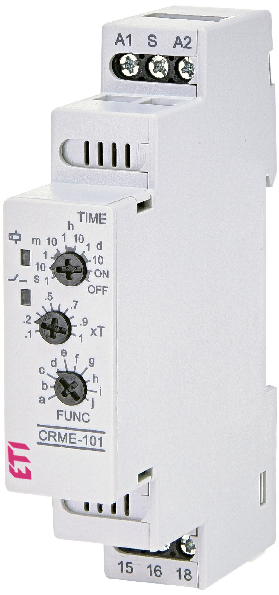 Реле часу багатофункціональне ETI CRME-101 16А 240В 0.1с-10 днів затримка на вимкнення/увімкнення (2471557)