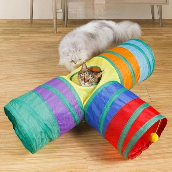 Тоннель для кошек M00703 с помпоном Разноцветный (26226855) - фото 7 Тоннель для кошек M00703 с помпоном Разноцветный (26226855) - фото 7