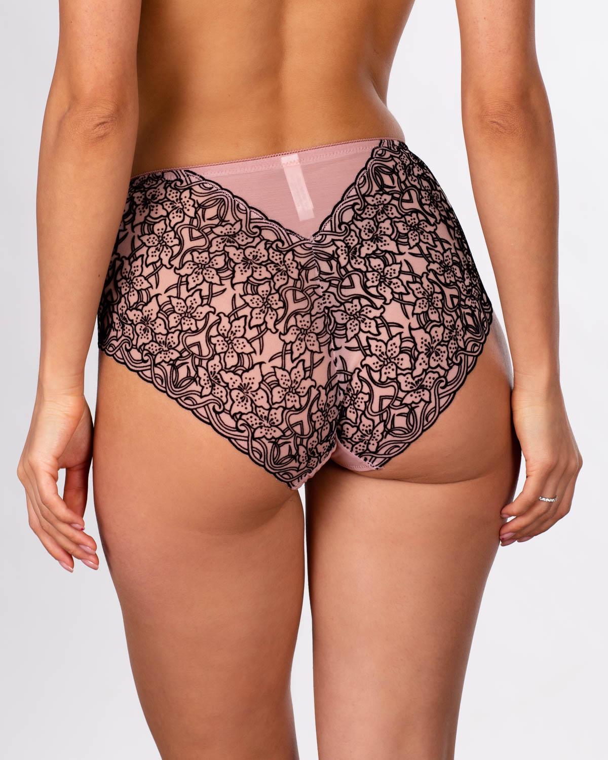 Трусики максі Lanny mode XL Пудровий/Коричневий (55910) - фото 2 Трусики максі Lanny mode XL Пудровий/Коричневий (55910) - фото 2