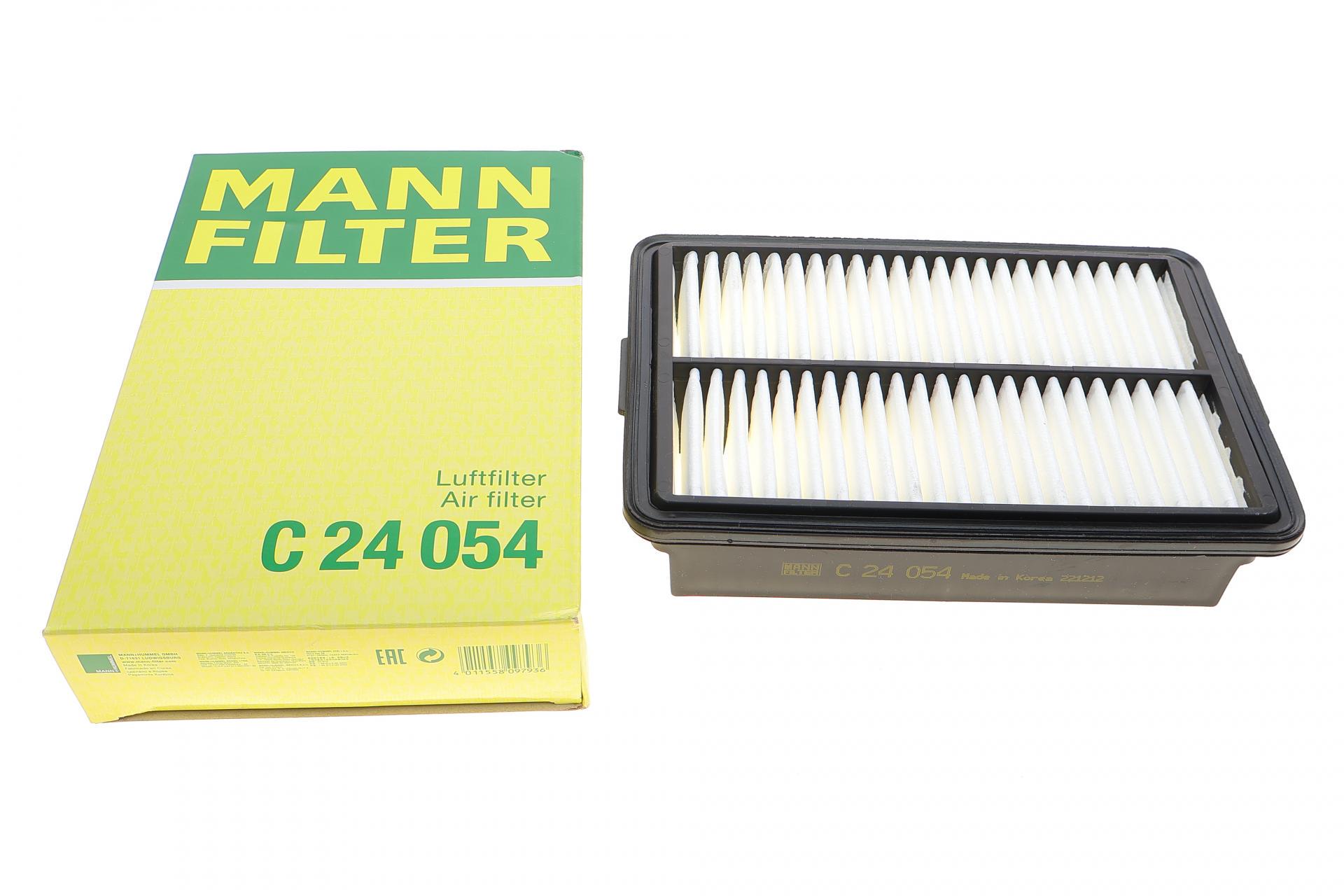 Фильтр воздушный Mann-Filter для Hyundai Elantra 1,6SR/2,0 15-/Kona/i30 1,0-1,6T-GDi/CRDi 16-/Kia Ceed 1,4/1,6 18- (C 24 054)