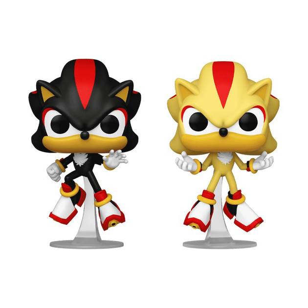 Фигурка Funko Pop Sonic the hedgehog Shadow&Super Shadow Glow 2 шт. - фото 1