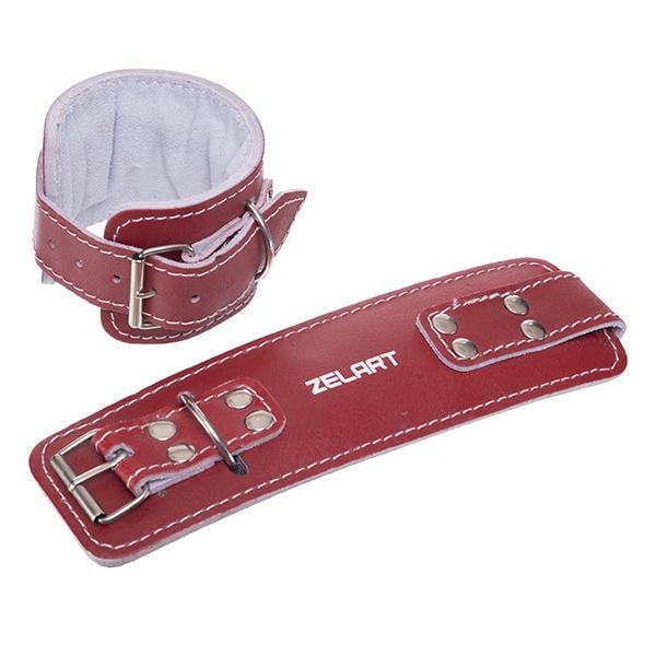 Манжет для силової тяги SB-165198 на гомілку та зап'ястя Червоний (35363048)