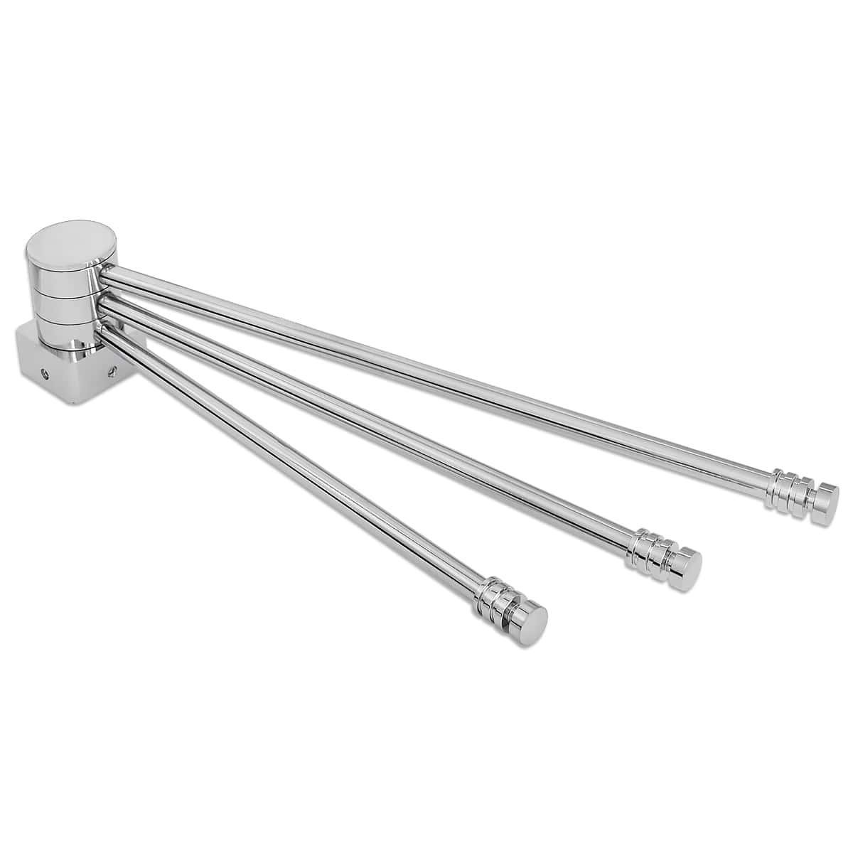 Полка для полотенцесушителя Laris ПП-300/3 кватро на стойку поворотная из нержавеющей стали Серебристый (147-127-71401073)