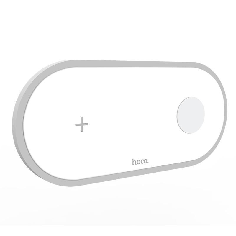 Док-станція HOCO CW20 з функцією бездротової зарядки QI 2в1 Білий (SUN4729)