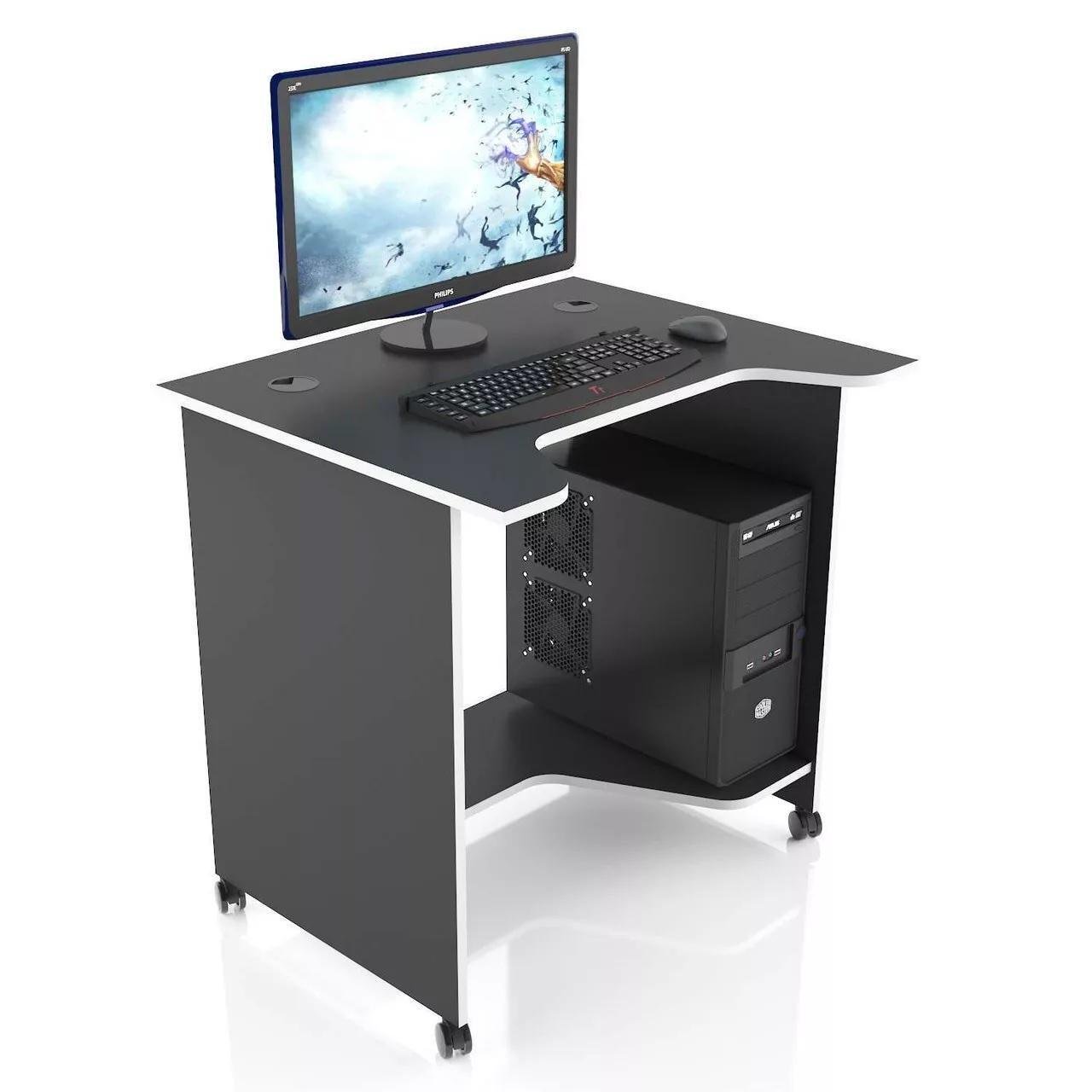 Стол компьютерный XGamer MINI XG 08 Черный с белым (12863724) - фото 3