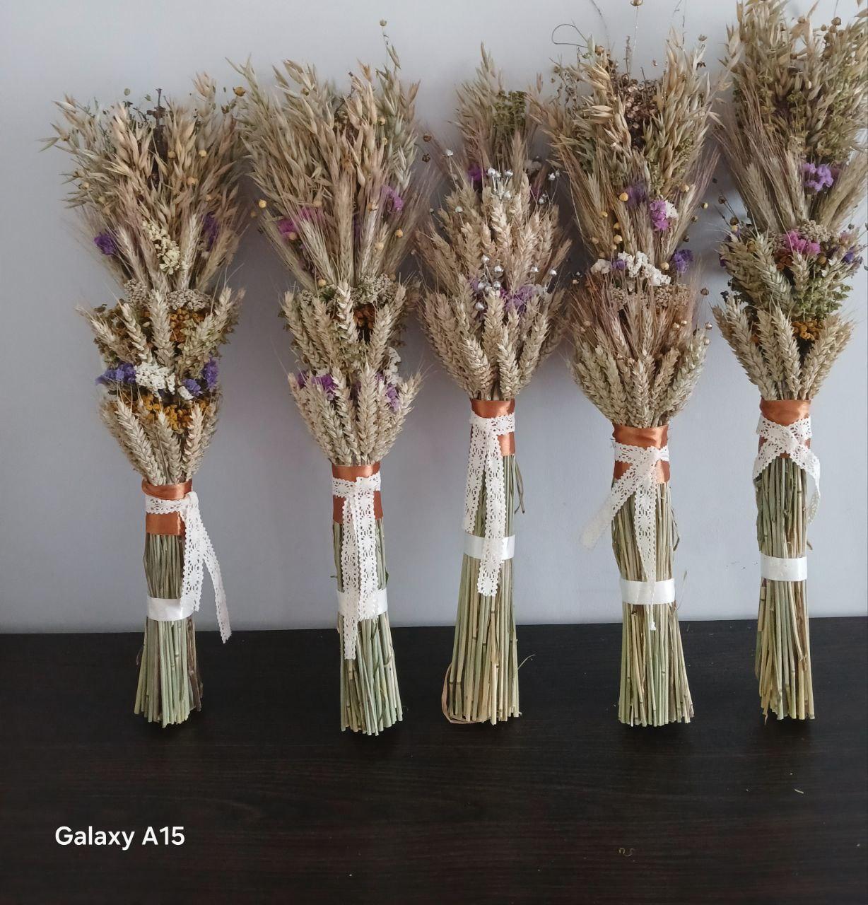 Дидух рождественский из колосья пшеницы/льна и овса 50-55 см с белой лентой (2822719487) - фото 10 Дидух рождественский из колосья пшеницы/льна и овса 50-55 см с белой лентой (2822719487) - фото 10