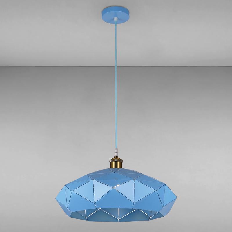 Люстра подвесная лофт Light House LS-15193 на одну лампу Голубой