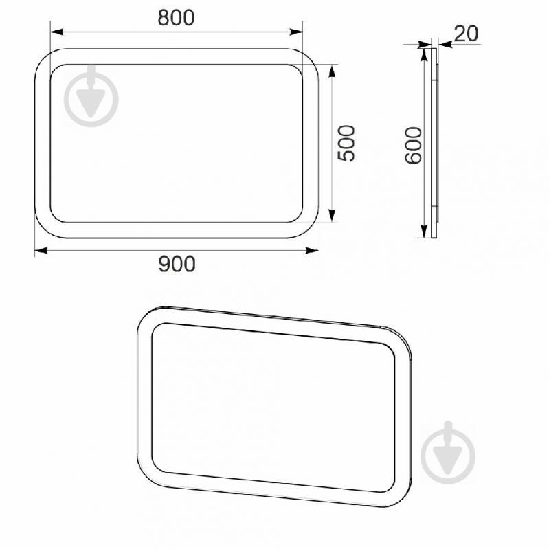 Зеркало KOMPANIT 4 Дуб - фото 2