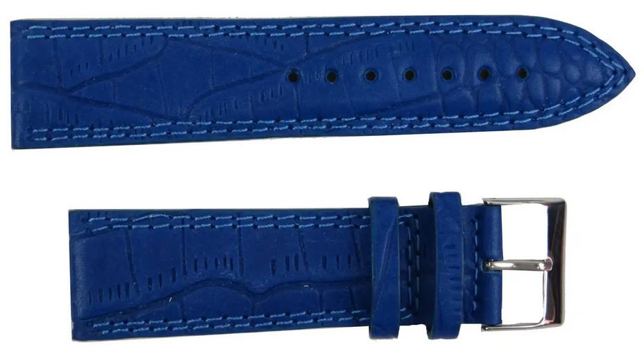 Ремешок для часов кожаный Mykhail Ikhtyar 24 мм Синий (super570_S24-319S blue)