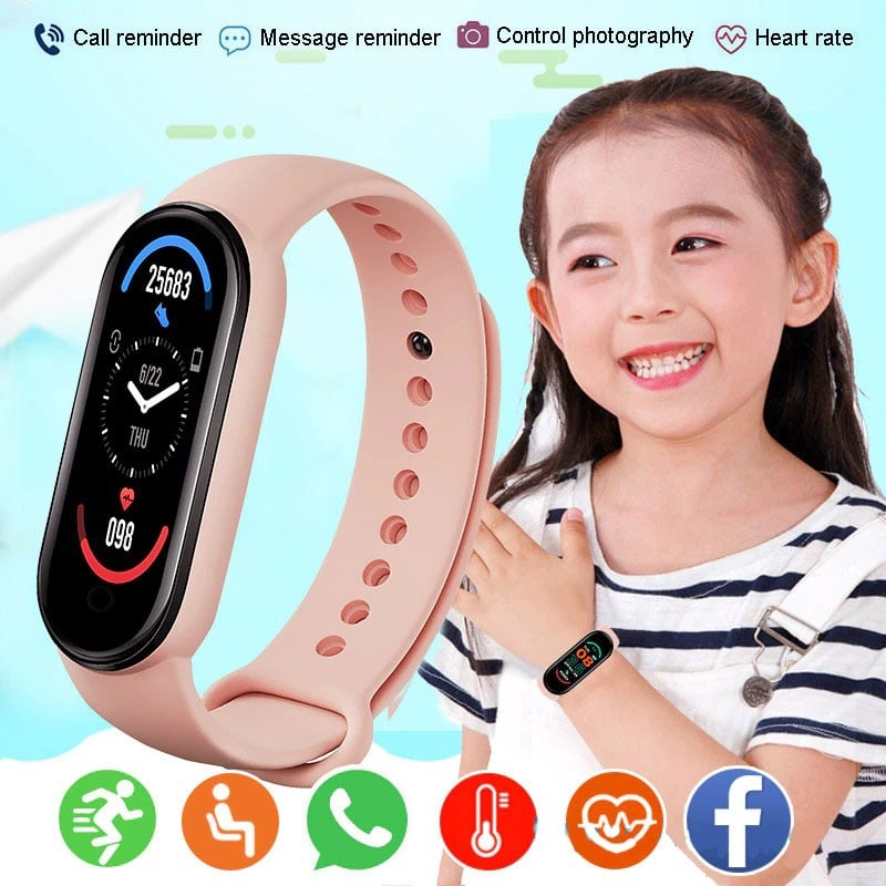 Фитнес-браслет FitPro Smart Band M6 Bluetooth 80 mAh Pink (tf4613) - фото 7