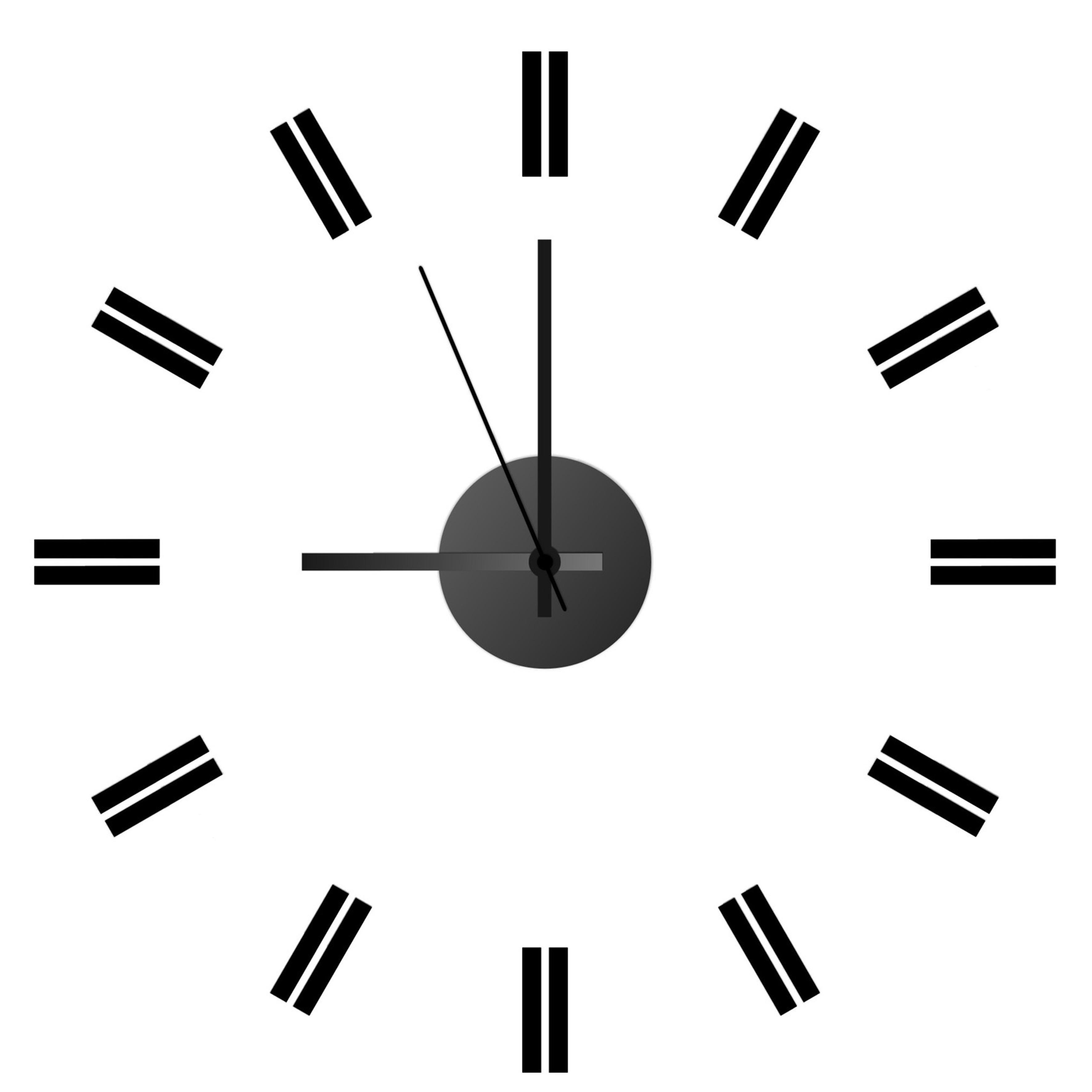 Часы настенные с зеркальным 3D-эффектом Dual стикеры 40х40 см (1013261)