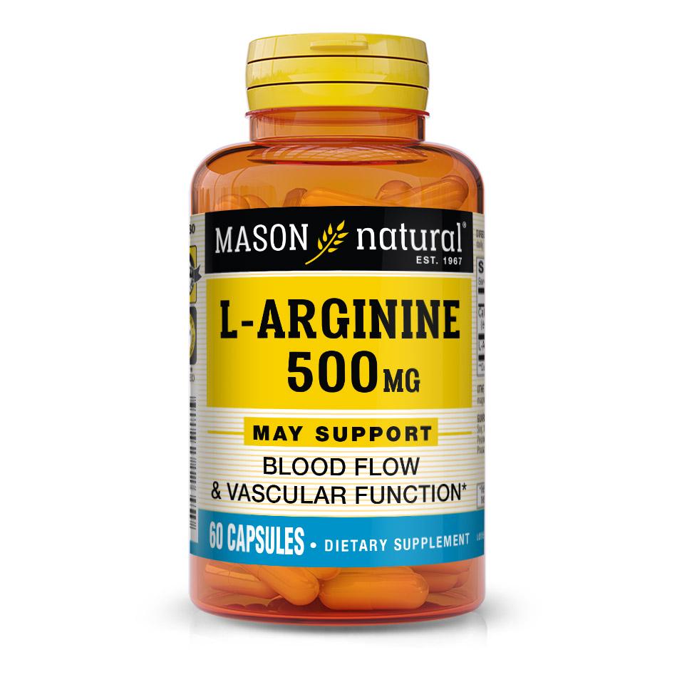 Амінокислота Mason Natural L-Arginine 500 мг 60 капс. (10894)