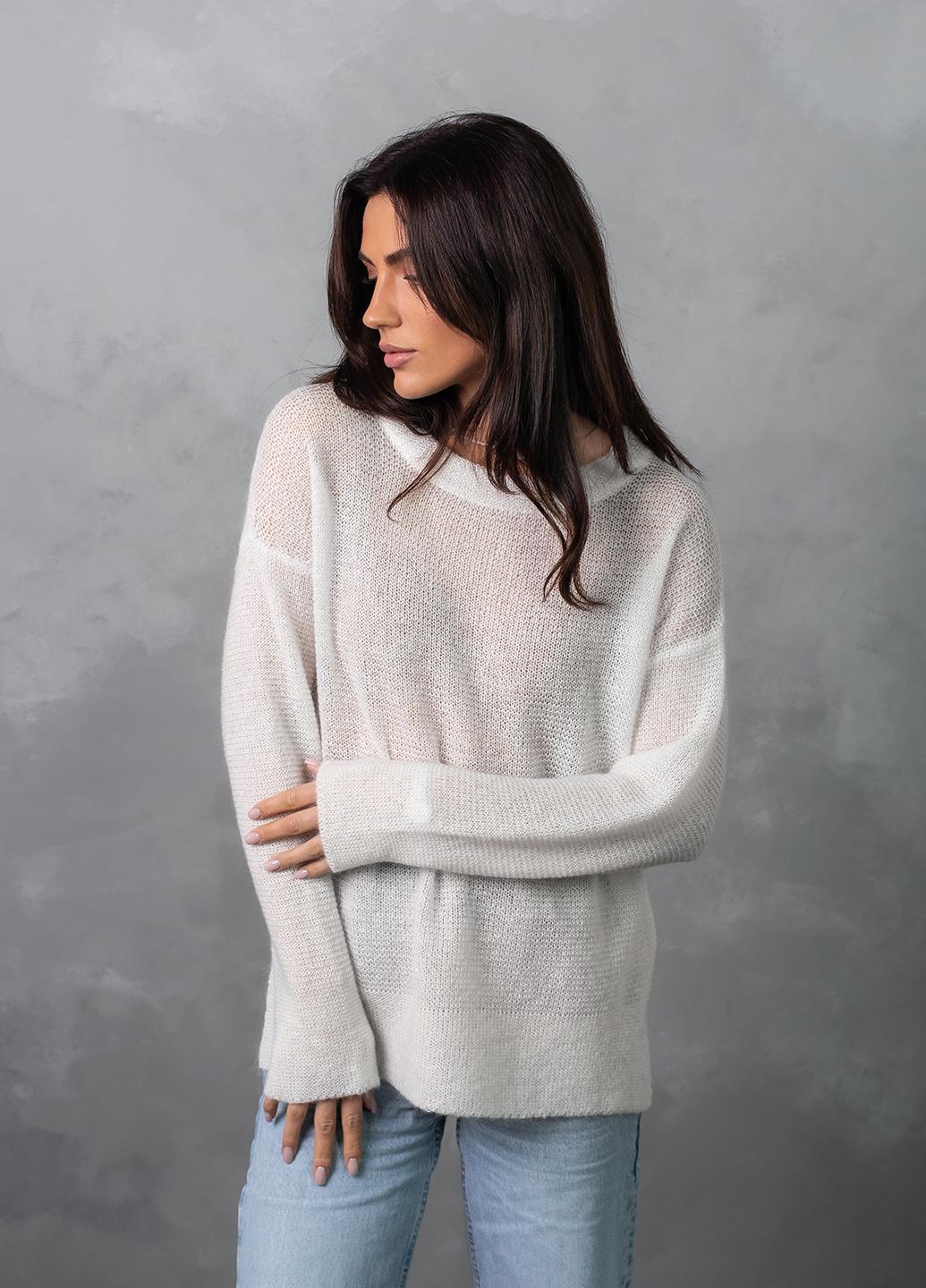 Джемпер женский мохеровый М Молочный (Viviami 0144 Молочний) - фото 2 Джемпер женский мохеровый М Молочный (Viviami 0144 Молочний) - фото 2