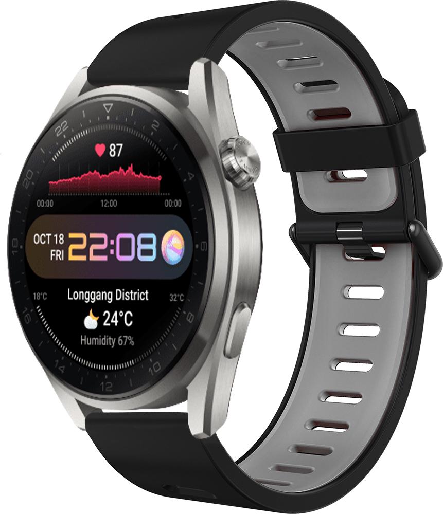 Ремешок Traf для Huawei Watch 3 Pro Black/Grey (28929)