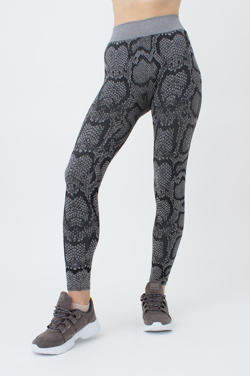 Леггинсы женские Giulia LEGGINGS ANIMAL MELANGE 02 с анималистическим принтом S/M Grey (4823116900790) - фото 1