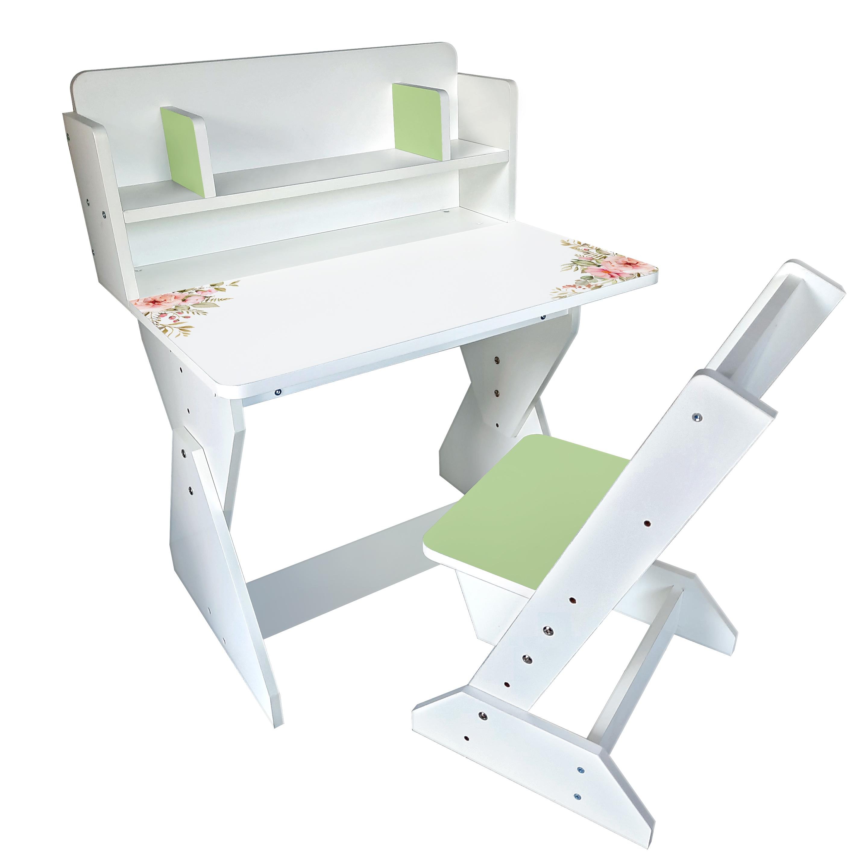 Парта со стульчиком Holy Wood П01 регулируемая с рисунком Розы (19229488)