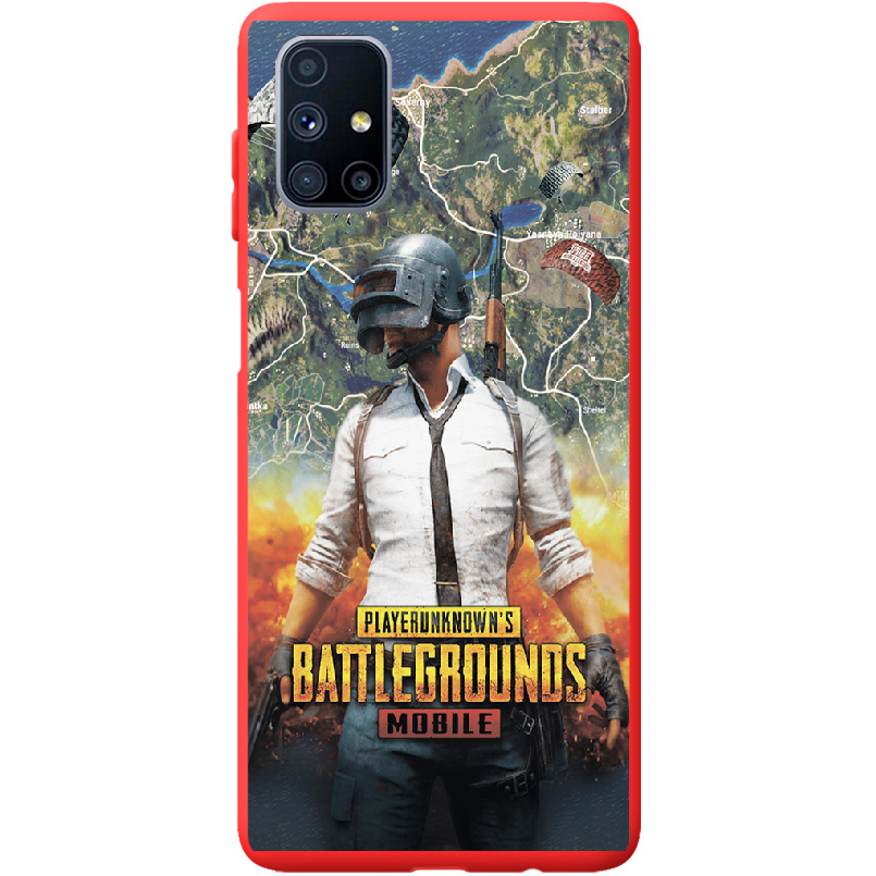 Чехол Boxface Samsung M515 Galaxy M51 PUBG Mobile Красный силикон (40937-up2309-41570)