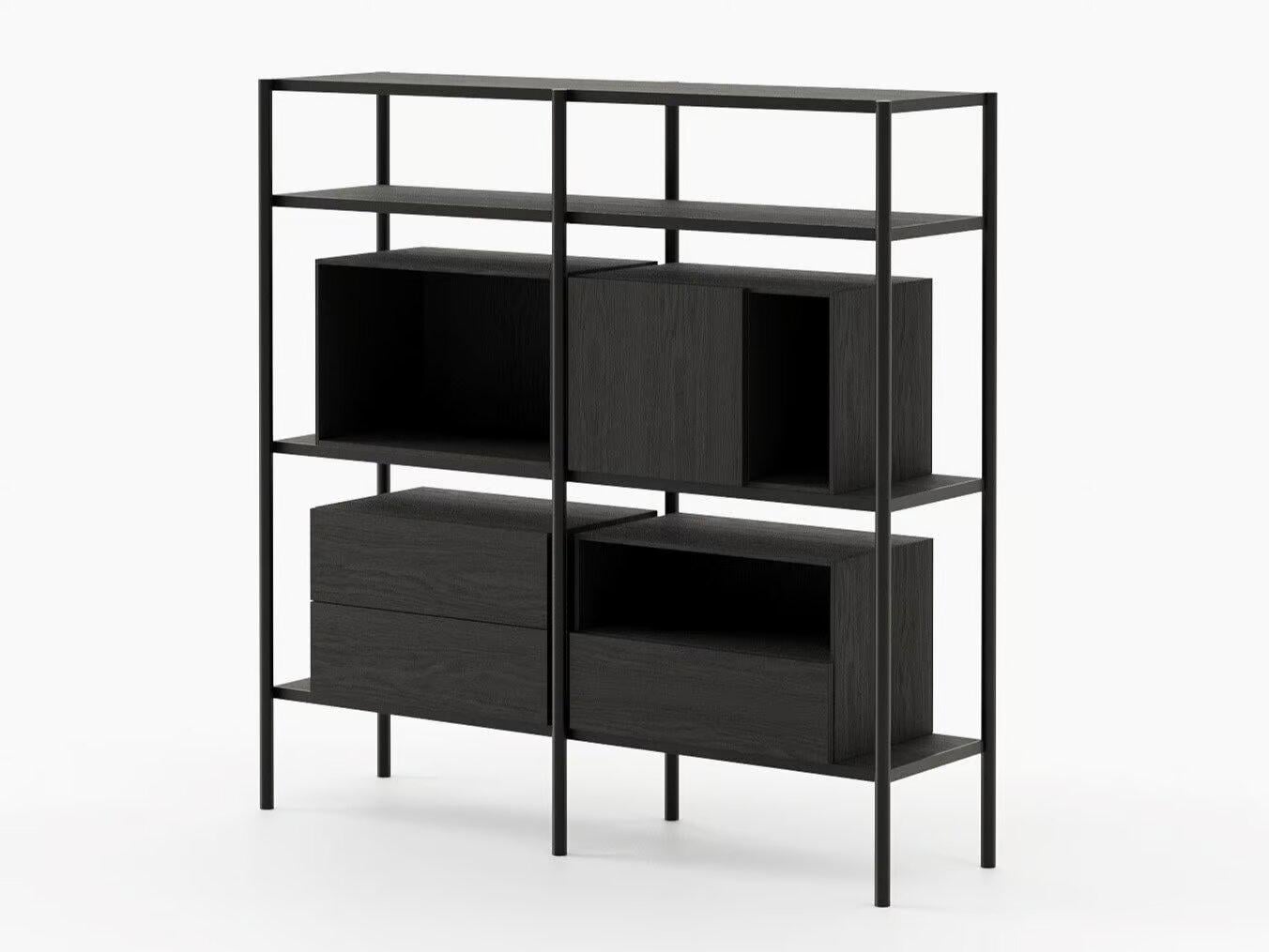 Стеллаж EcoLoft IN-2096 Лофт Черный (23470560)