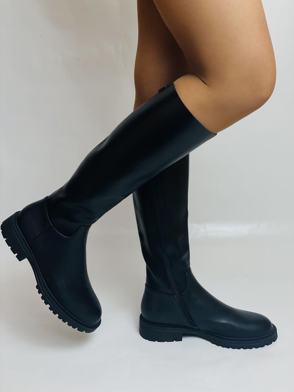 Сапоги женские осенне-весенние Molka р. 39 25,0 см Черный (2716)