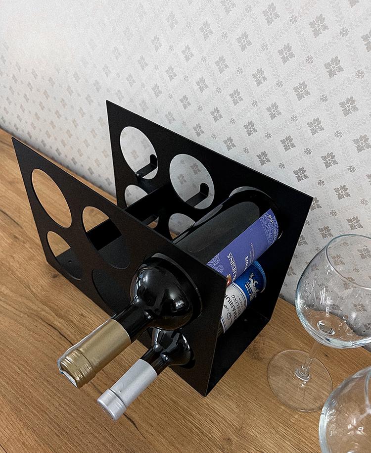 Подставка для вина NC Home Прямая на 6 бутылок (110233) - фото 3 Подставка для вина NC Home Прямая на 6 бутылок (110233) - фото 3