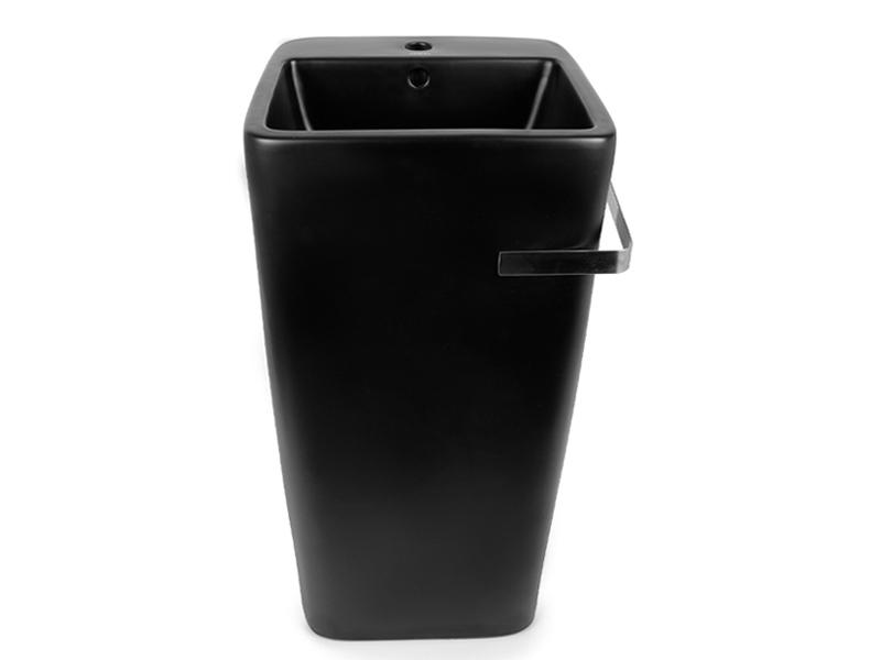 Умывальник NEWARC Aqua 9412B-M напольный с полотенцедержателем Черный матовый Умывальник NEWARC Aqua 9412B-M напольный с полотенцедержателем Черный матовый