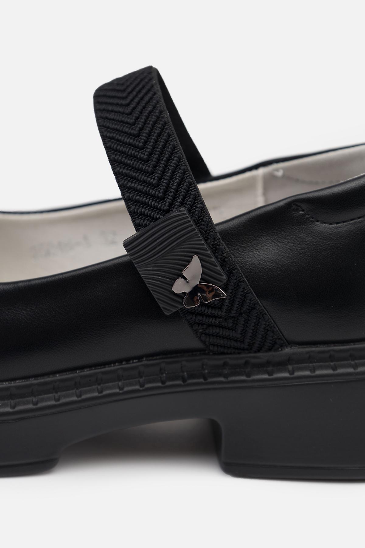 Туфли на плоской подошве для девочки р. 35 Черный (SKT001000745) - фото 6 Туфли на плоской подошве для девочки р. 35 Черный (SKT001000745) - фото 6