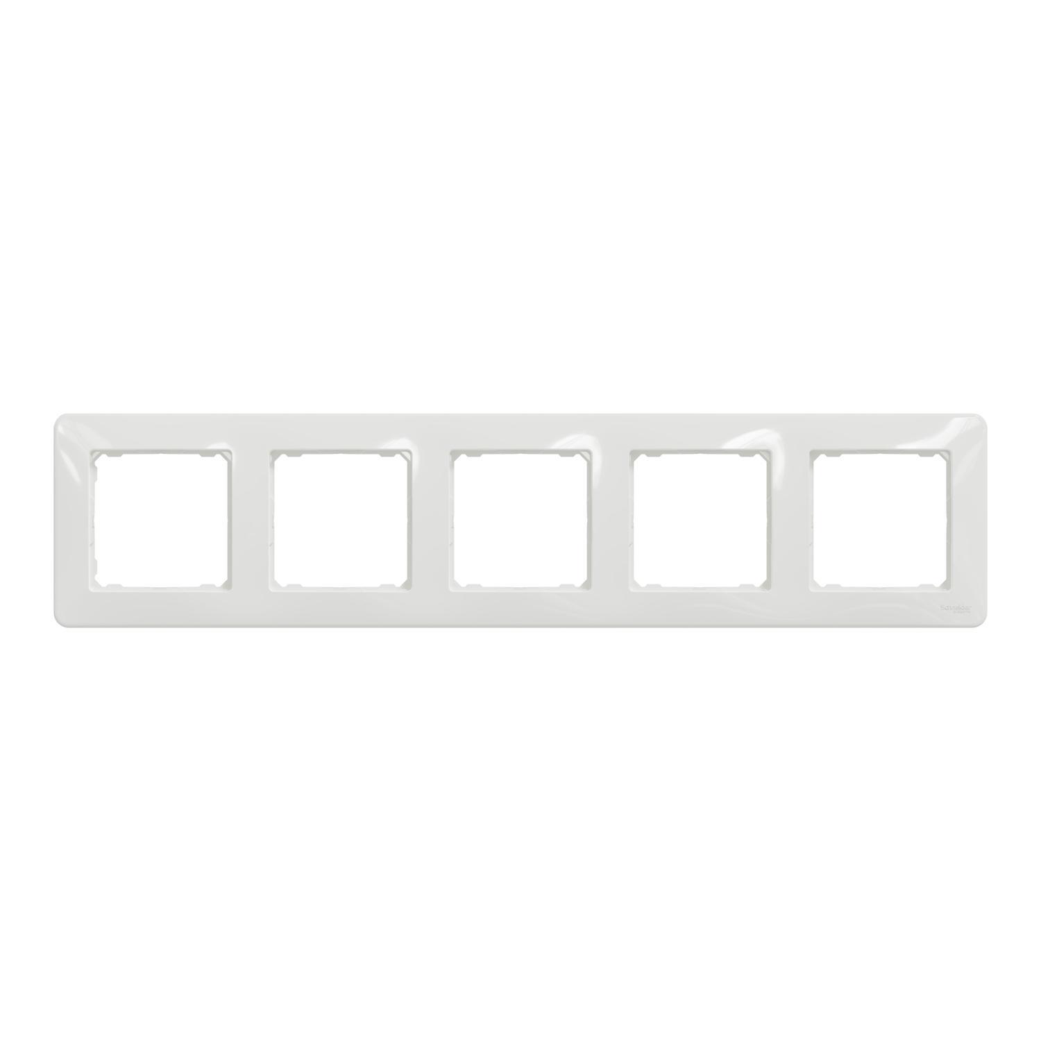 Рамка пятиместная горизонтальная Schneider Electric Sedna Design Белый (00000023707)