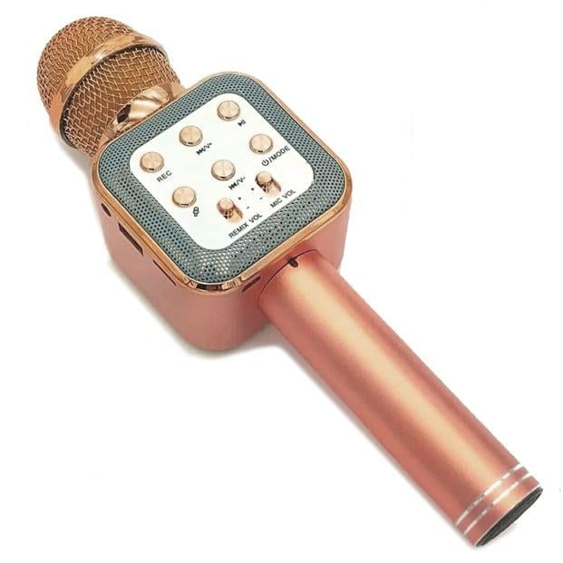 Беспроводной портативный Bluetooth микрофон караоке Wster WS-1818 Pink