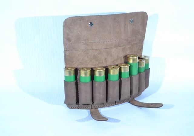 Подсумок 8 патронов кожа ретро 12 калибр Коричневый (10151/2) - фото 3