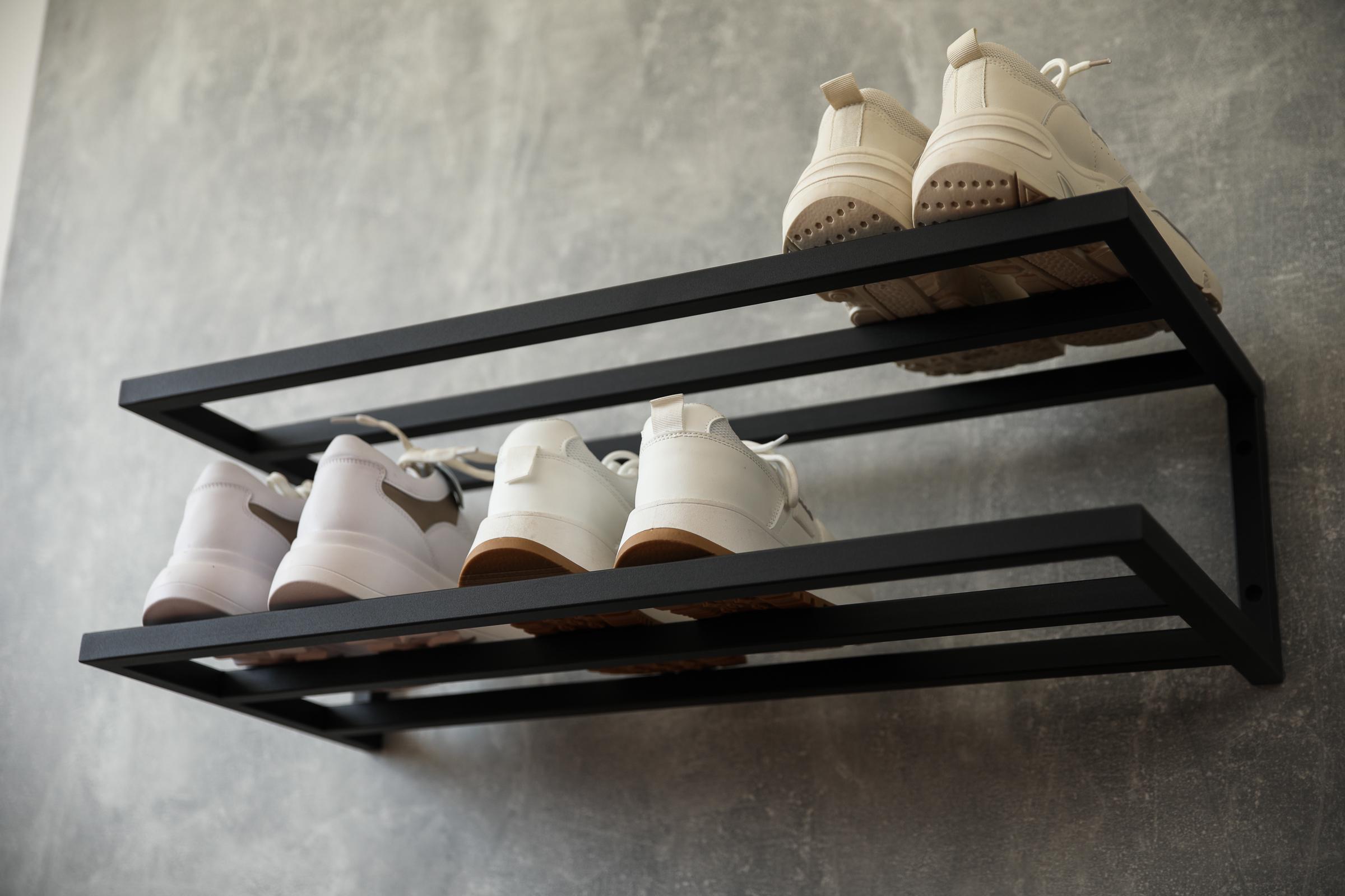 Полка для обуви Sharm двухэтажная из металла в стиле лофт 90х30х20 см (ML-18.6) - фото 10 Полка для обуви Sharm двухэтажная из металла в стиле лофт 90х30х20 см (ML-18.6) - фото 10