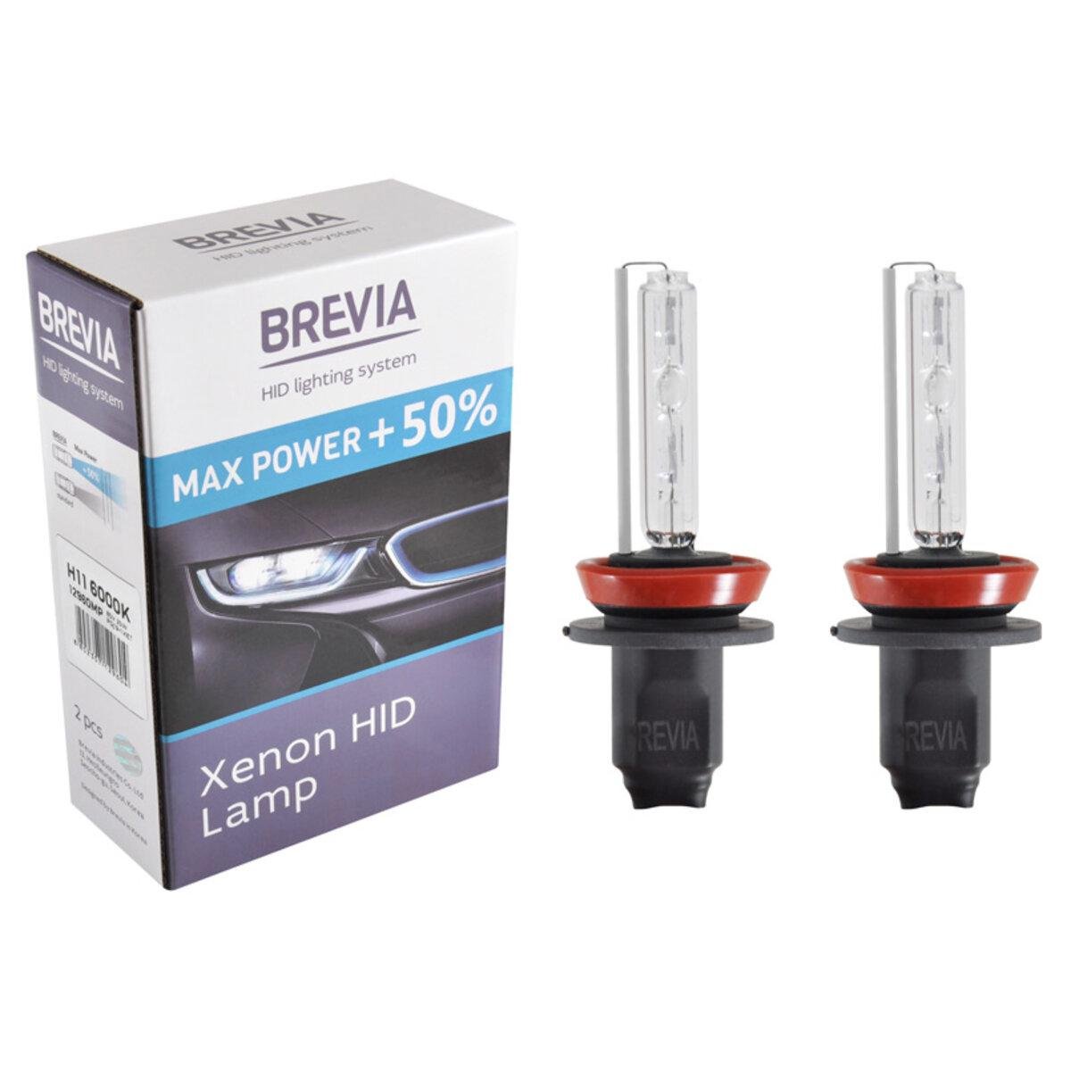 Лампы ксеноновые автомобильные Brevia H11 +50% 6000K 85V 35W PGJ19-2 KET 2 шт. (12960MP)