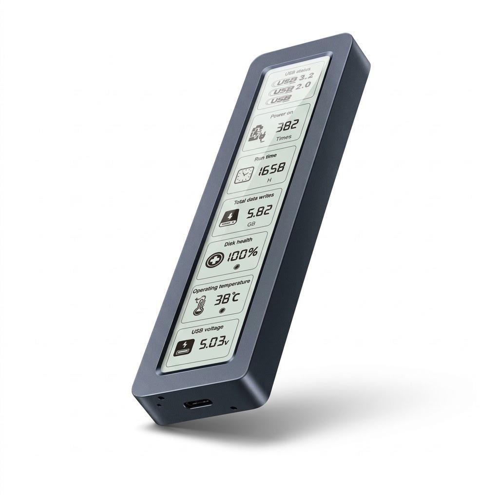 Внешний карман Shuole TNP26-P-10G для M.2 NVMe/SATA SSD USB 3.2 Type-C, 10 Гбит/с с дисплеем