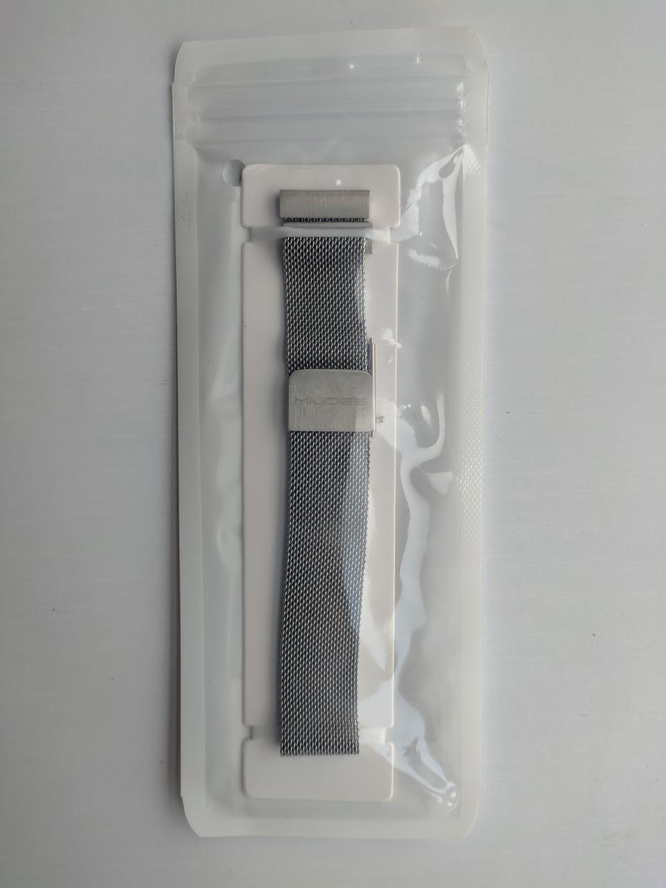 Ремешок для смарт-часов Mijobs 20 мм миланская петля металлический Серебряный (1565P) - фото 6 Ремешок для смарт-часов Mijobs 20 мм миланская петля металлический Серебряный (1565P) - фото 6