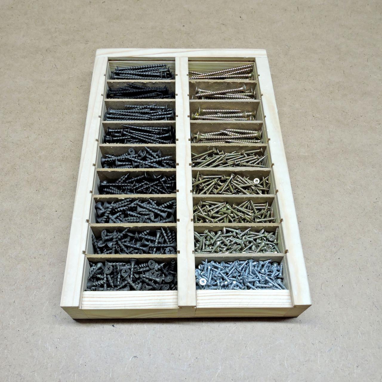 Набор саморезов и шурупов 2х по дереву 1440 шт. (НБМ-000104)