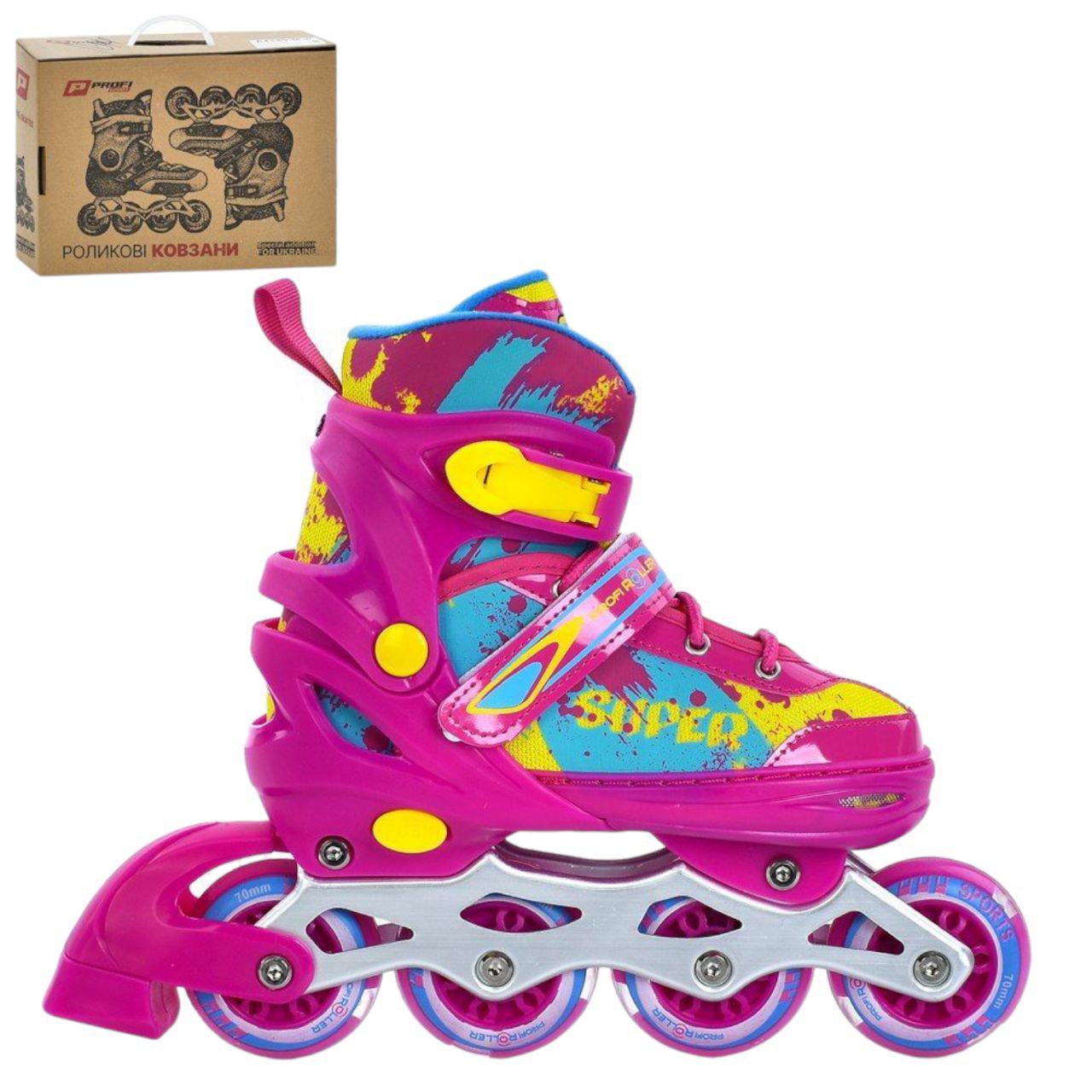 Ролики A4149-M-P р. 35-38 Розовый