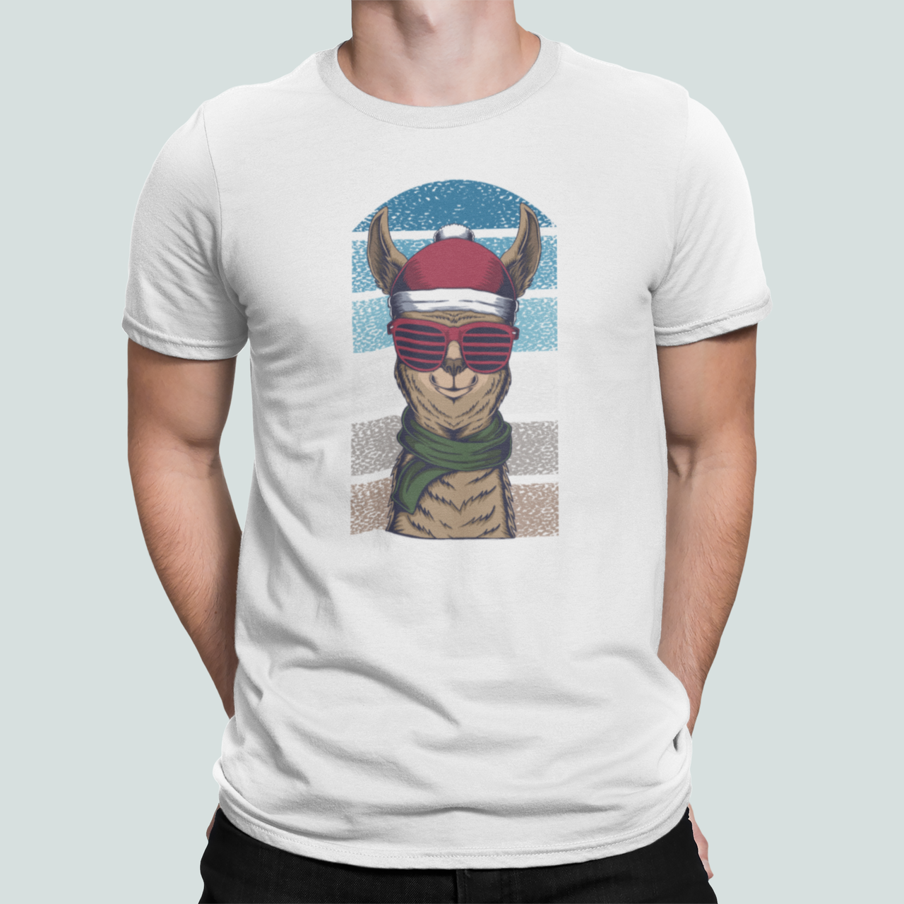 Футболка мужская новогодняя Stedman с принтом Лама Санта в очках M Белый (НГ129-8) Футболка мужская новогодняя Stedman с принтом Лама Санта в очках M Белый (НГ129-8)