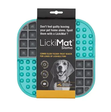 Коврик комбинированный для лакомств LickiMat Slomo Синий - фото 1 Коврик комбинированный для лакомств LickiMat Slomo Синий - фото 1