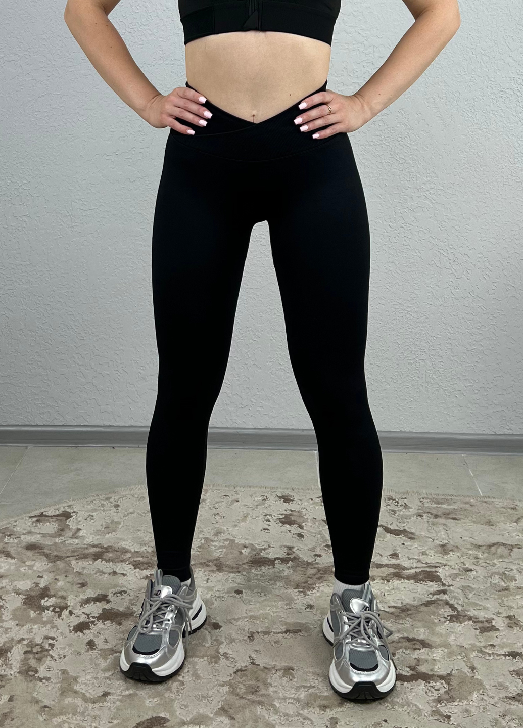 Лосини повсякденні пуш ап з V-поясом гладкі спортивні для тренувань та фітнесу 2XL Чорний (70190/2XL)