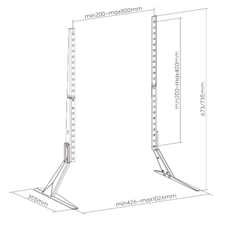 Крепление для телевизора ITech KF-2 настольное 32-75" (tf5651) - фото 6