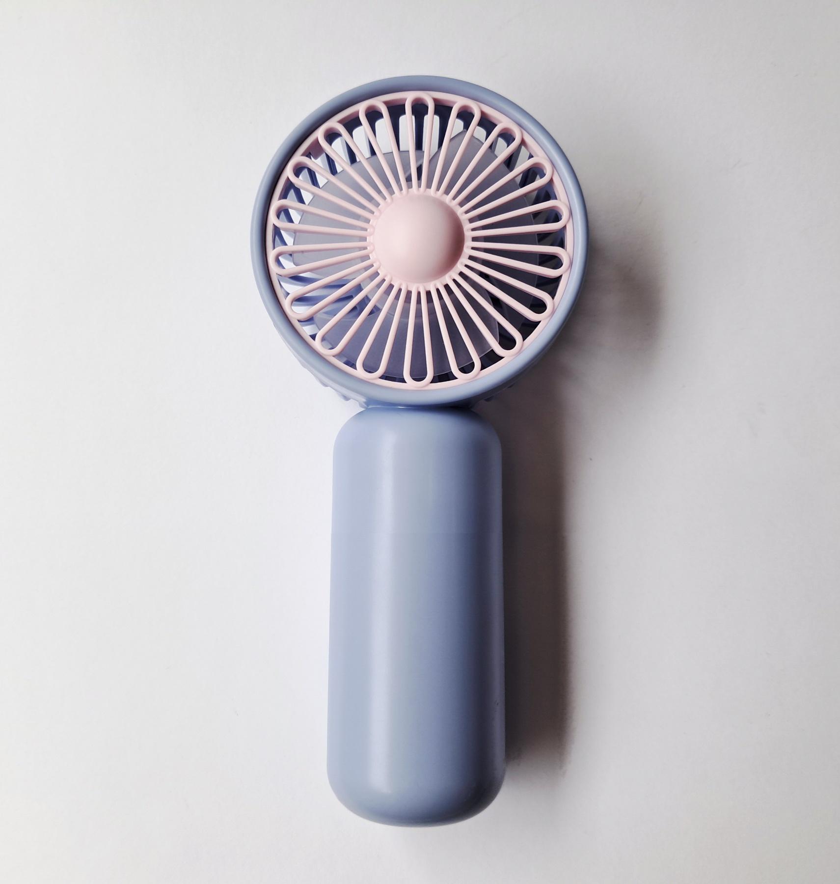 Вентилятор портативний від 2 батарей АА Фіолетовий (W-5010) - фото 3